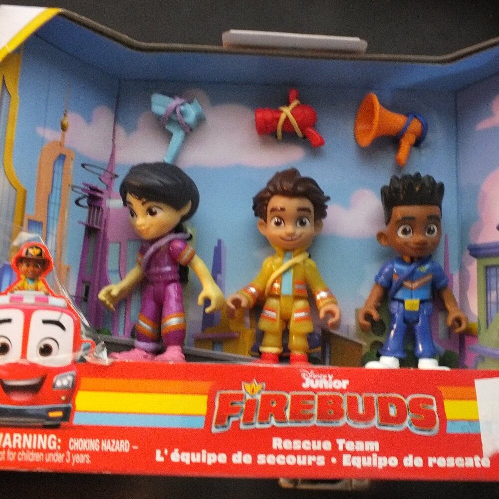 Disney Junior Firebuds Action Figures Gift Pack with 3 Collectible Kids Toys